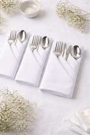 Classic Elegance Dining Napkin (Pure White)