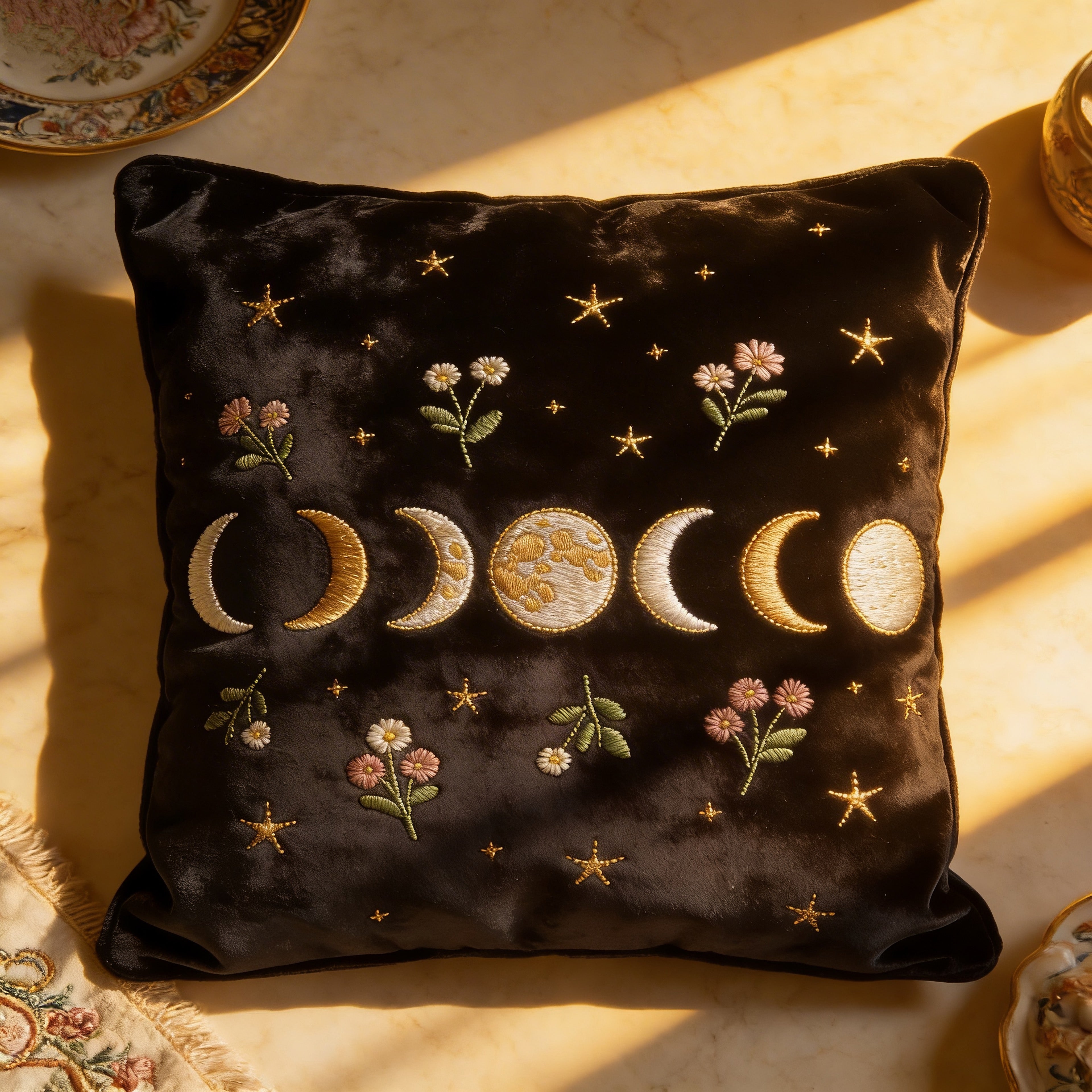 Moon Phases Cushion Cover