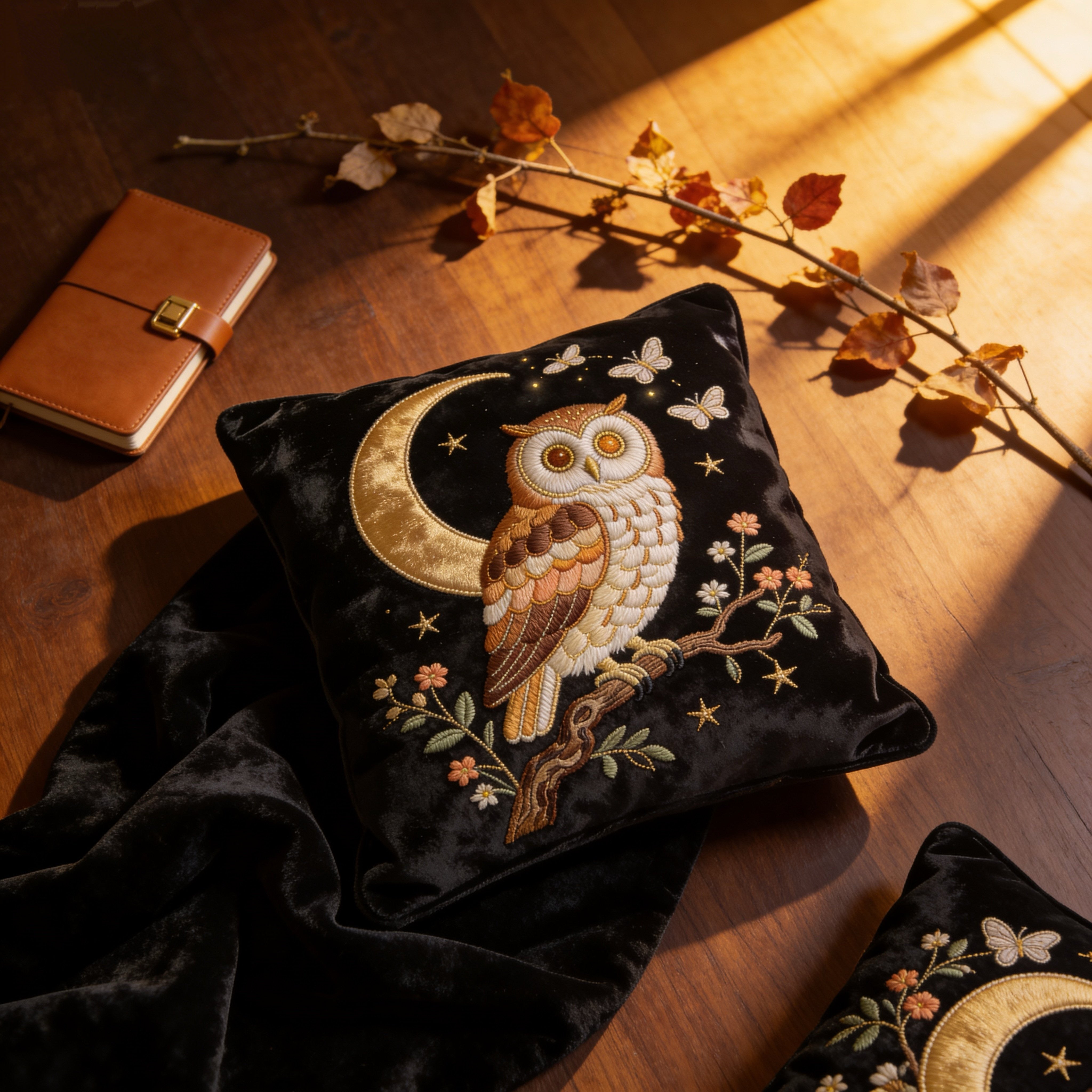 Moonlit Owl Cushion Cover
