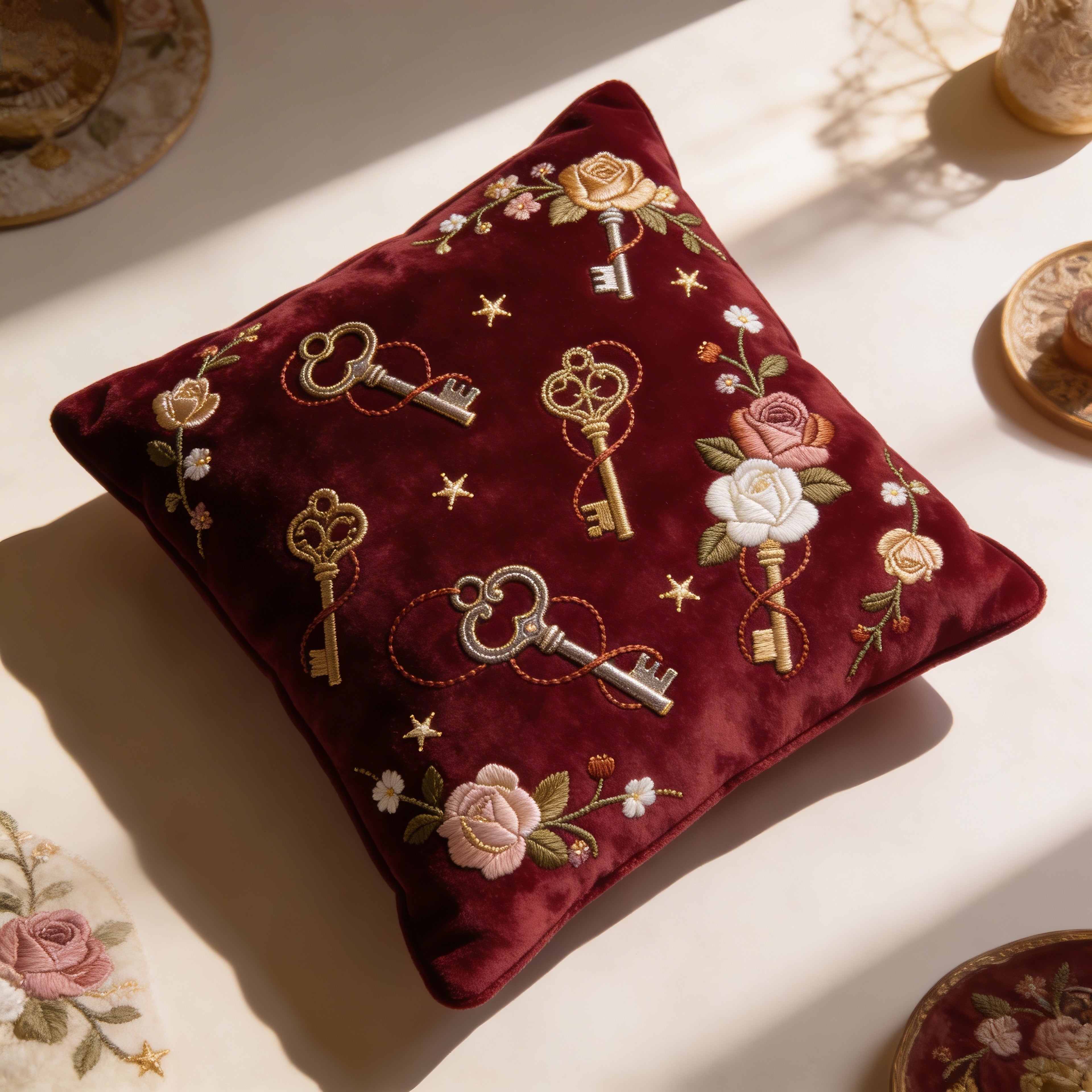 Love Keys Cushion Cover
