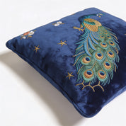 Midnight Peacock Cushion Cover