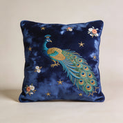Midnight Peacock Cushion Cover