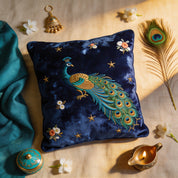 Midnight Peacock Cushion Cover