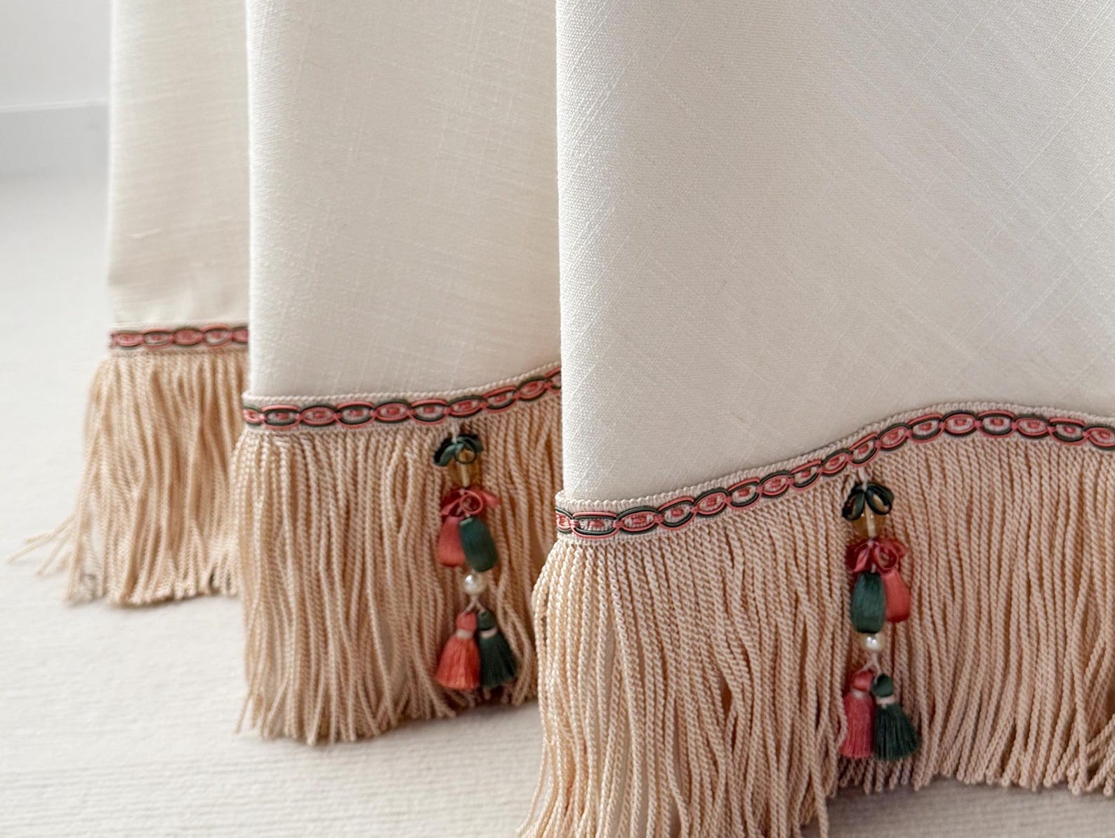 Boho Fringe Designer Tablecloth (Ivory)
