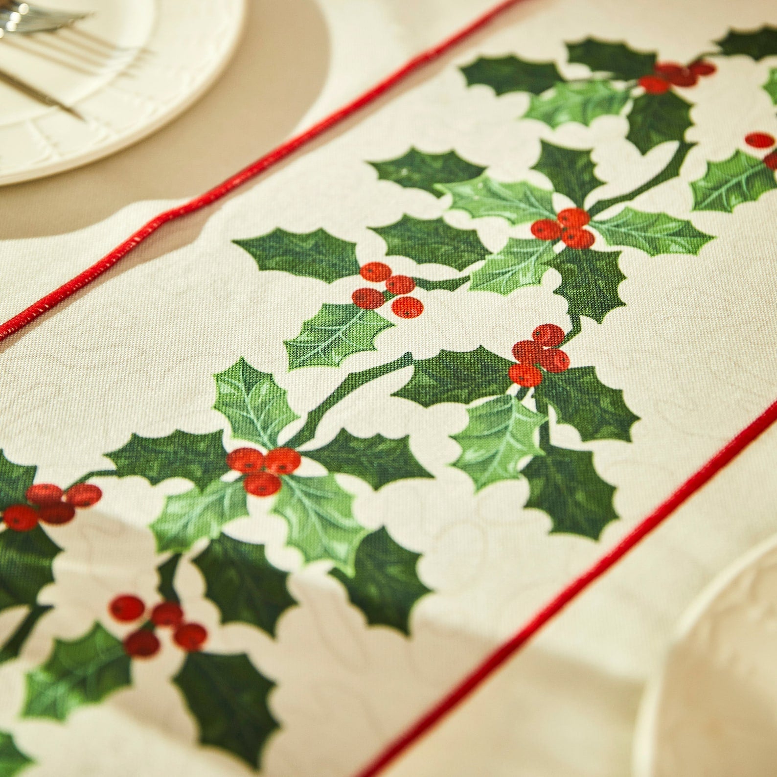 Royal Festive Embroidered Tablecloth