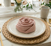 Blush Harmony Cotton Napkin (Pastel Pink)