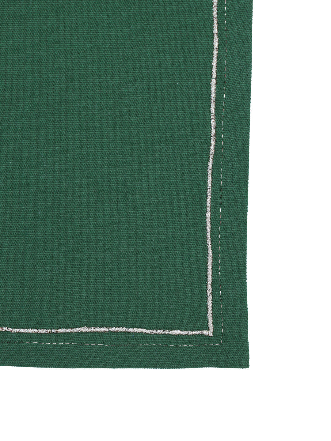 Festive Luxe Border Napkin (Emerald Green & Gold)