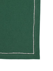 Festive Luxe Border Napkin (Emerald Green & Gold)