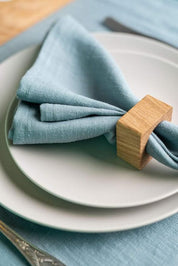 Minimal Linen Style Napkin (Soft Aqua Blue)