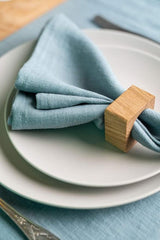 Minimal Linen Style Napkin (Soft Aqua Blue)