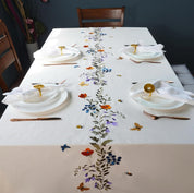 Botanical Bliss Embroidered Tablecloth