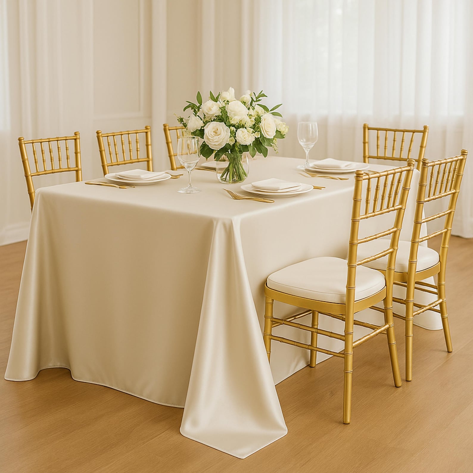 Royal Ivory Round Tablecloth